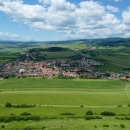 Výhled ze Spišského hradu k Tatrám