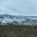 Výhled na Českou Kamenici a Kamenický hrad nad ní (cíl našeho odpoledního výletu)