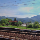 V půl dvanácté odjezd domů. Z nádraží byl pěkný pohled právě na to Ľubochnianské sedlo. A to byl konec výletu.