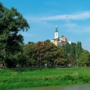 Nitranský hrad nad řekou Nitra