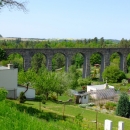 Kamenný železniční viadukt u Velkého Meziříčí