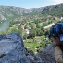 Výhled z hradu na řeku Neretvu
