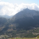 Pohled na nejvyšší horu pohoří Lovčen, na nepřístupný Štirovnik (vojenský objekt s vysílačem)