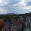 Pohled z glucholazské věžičky na české kopečky