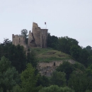 Typická nakloněná věž hradu Michalovice