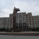 Lenin před Tiraspolskou budovou nejvyššího sovětu