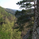 Výhled do údolí Račího potoka z hradu Rychleby
