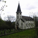 Kostel v Zadní Zvonkové byl spolu s farou jediný obnoven z bývalé vesnice